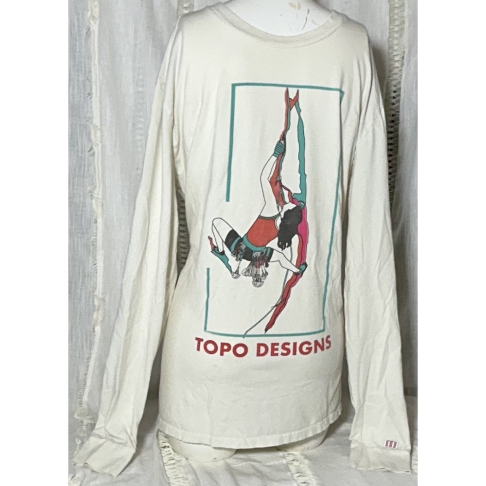 Topo Men's Graphic Crew Neck Long Sleeve Logo Size XL